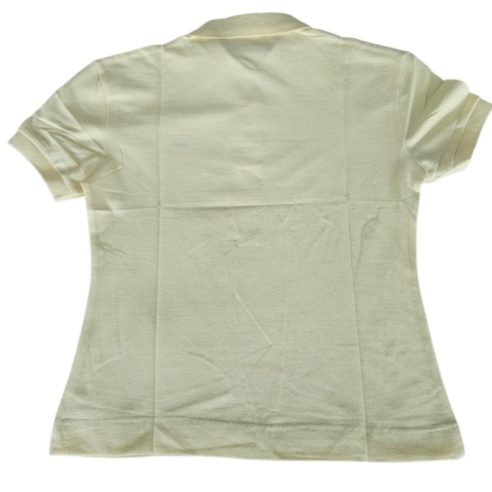NWT Lacoste Girls Soft Yellow Polo Tee Size 44 - Picture 5 of 6